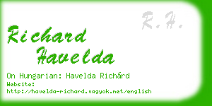 richard havelda business card